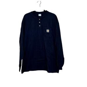 Carhartt mens size XL shirt long sleeve black K128 cotton work, camping, hiking